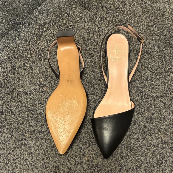 Emerson Fry Frankie Angled Black Pointed Flats 39 - Picture 2 of 11